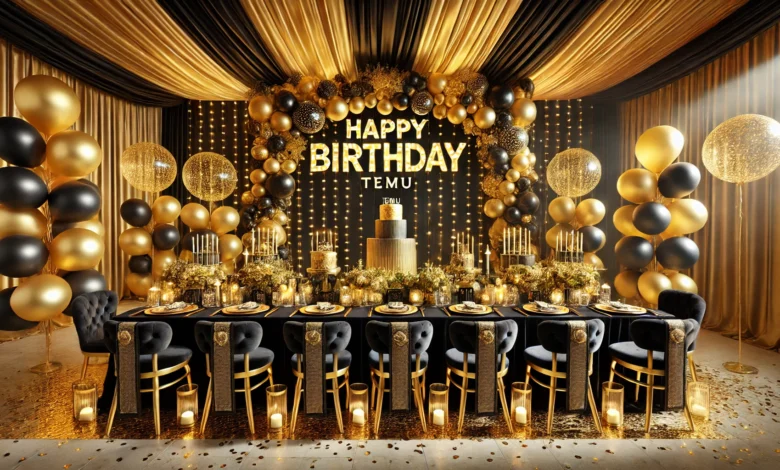 Stunning Birthday Temu Black and Gold Party Decorations for an Elegant Celebration